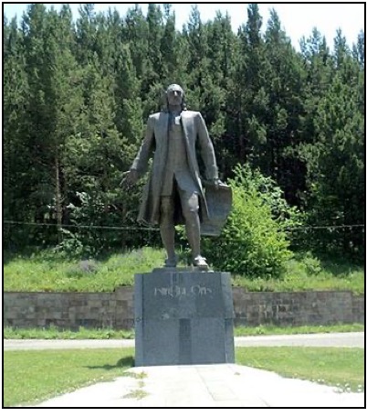 Israel Ori&rsquo;s statue in Jermuk, Armenia.